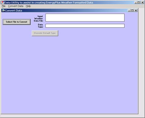 Main menu screen of the Weather Converter Utility [fig:main-menu-screen-of-the-weather-converter]