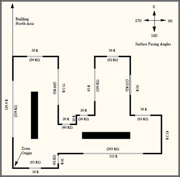 Schematic for One Zone Building - IP Units [fig:schematic-for-one-zone-building-ip-units]