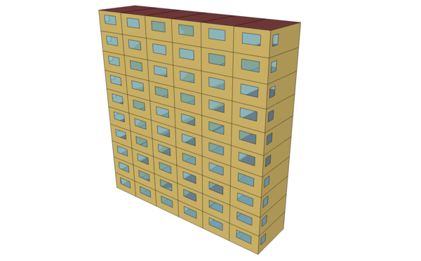 Multistory building – fully cloned.