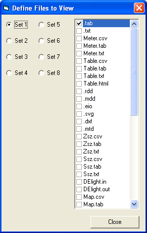 Define Files to View