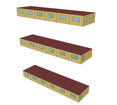 Multistory with cloned middle zones.