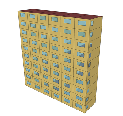 Multistory building – fully cloned.