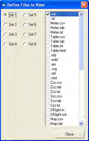 Define Files to View