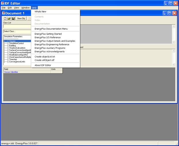 Using IDFEditor to find the latest groups and objects for the Energy+.idd